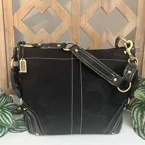 Carly Black signature purse bag saddle bag